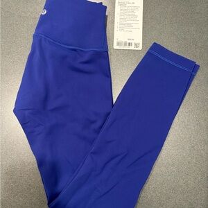 NWT Lululemon High-Rise Wunder train leggings 25” larkspur blue size 4